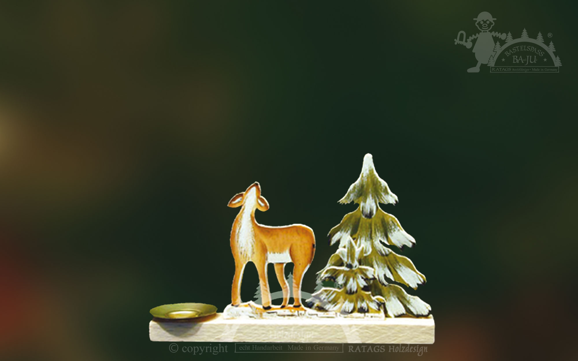 Candle holders for crafting, deer