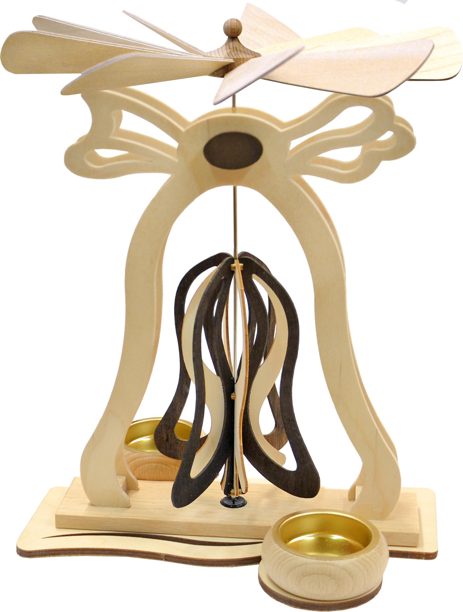 Bell pyramid, ornament, dark brown