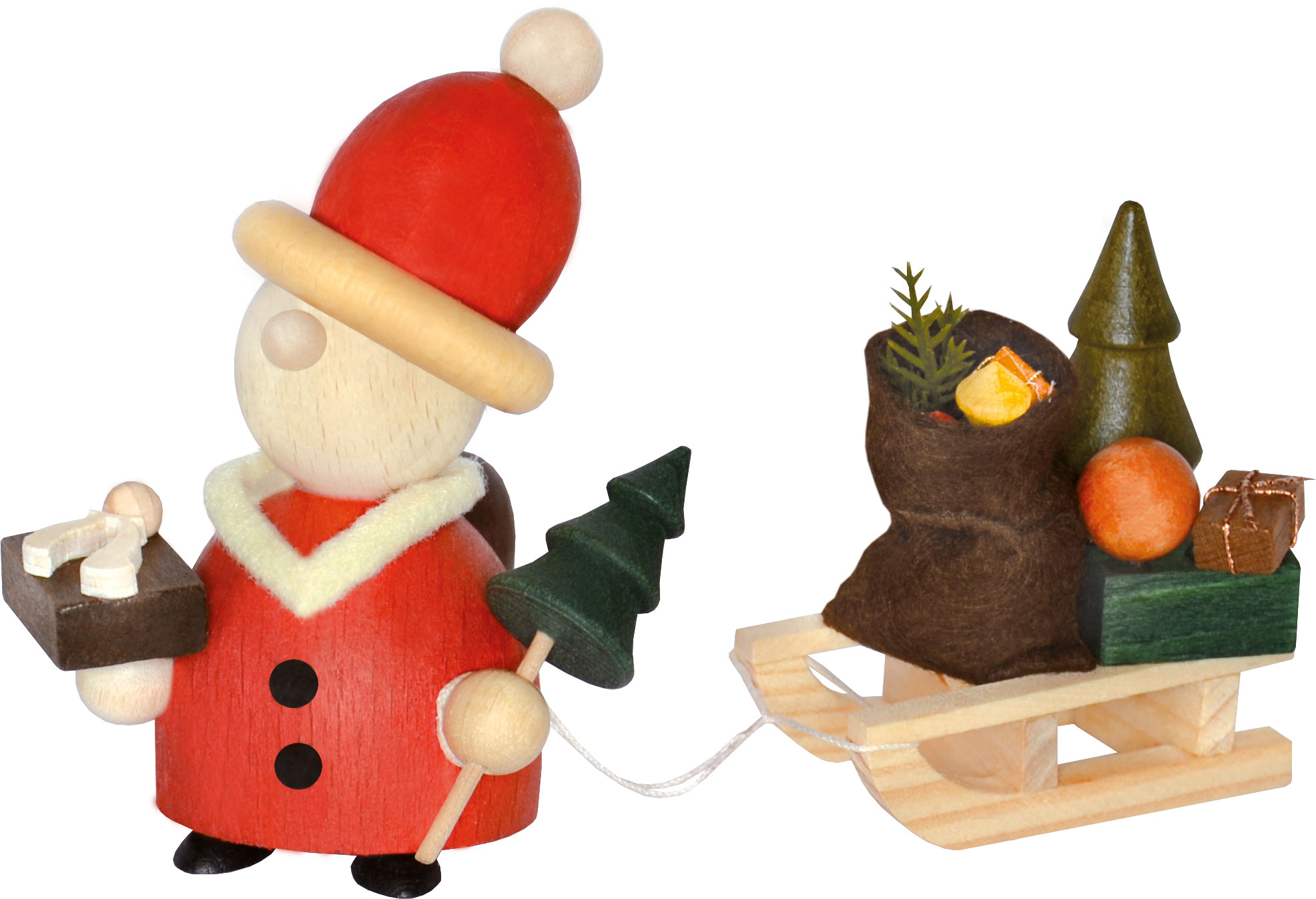 Molli Weihnachtsmann mit Schlitten Molli Weihnachtsmann mit Schlitten