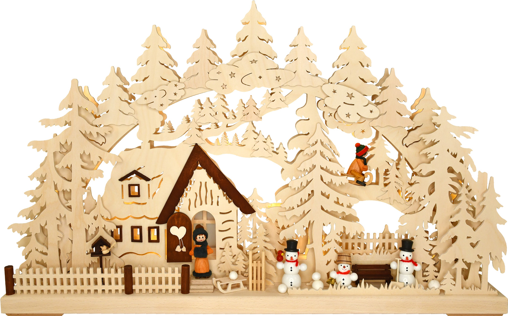 Medium-sized 3D candle arch, winter landscape