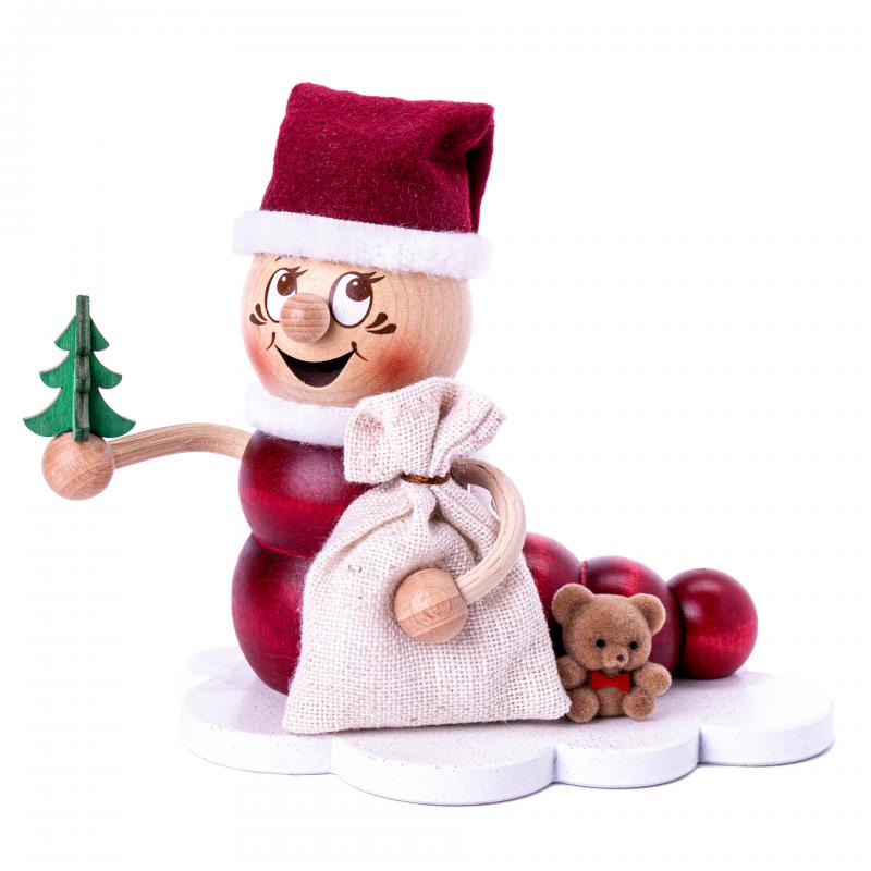 Smoking worm Rudi/Rosi, Christmas Rudi approx. 14 cm