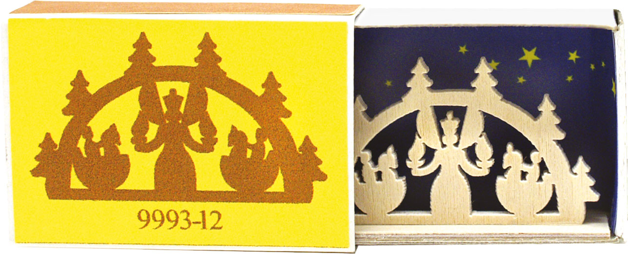 Miniature candle arch Matchbox Candlestick angel