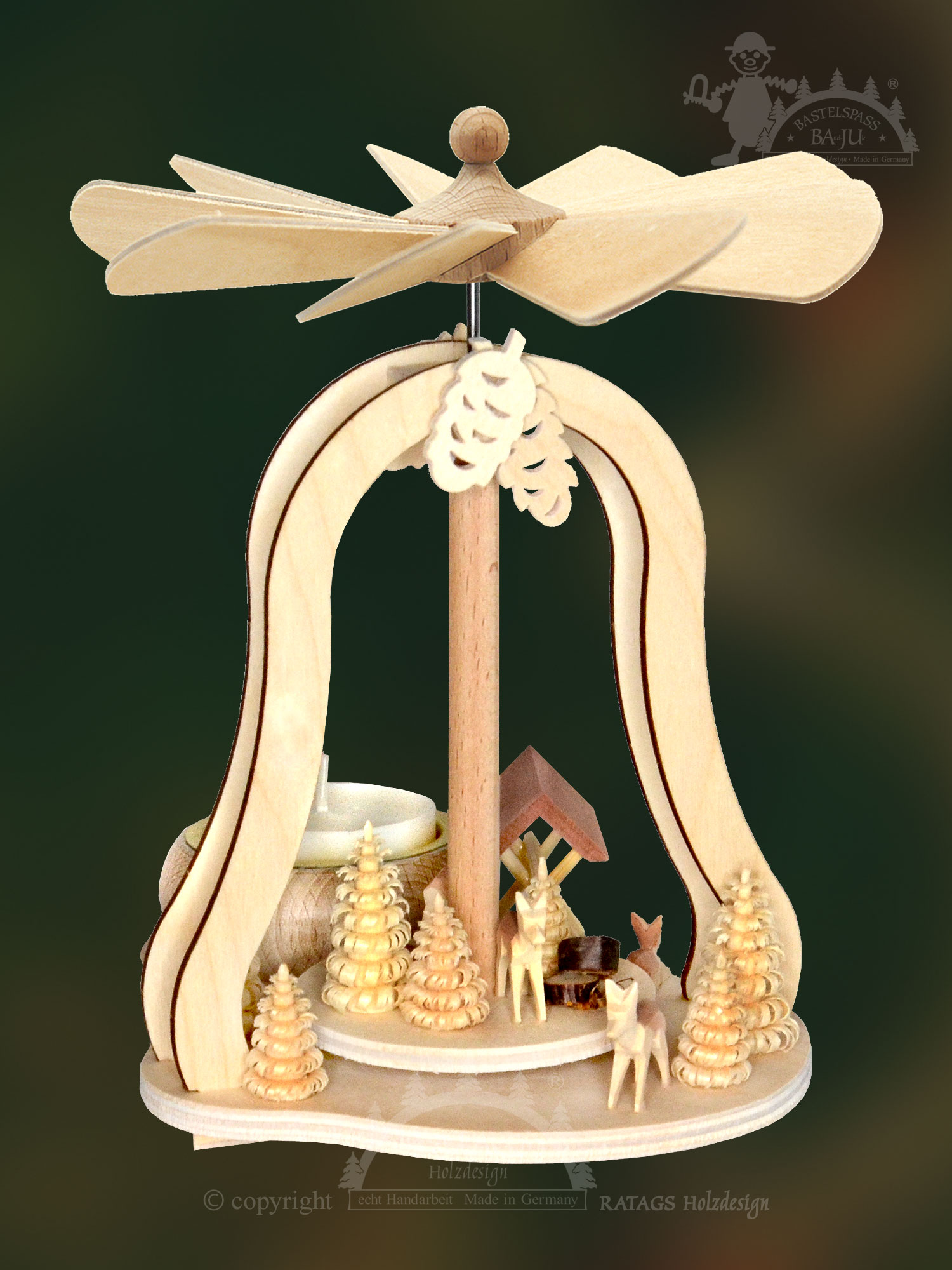 Craft set, mini pyramid, tea light holder