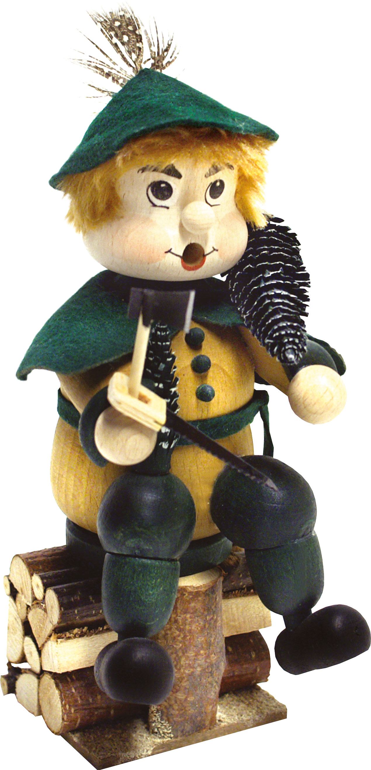 Kantenhocker, Baummauser auf Holzstapel Kantenhocker, Baummauser auf Holzstapel