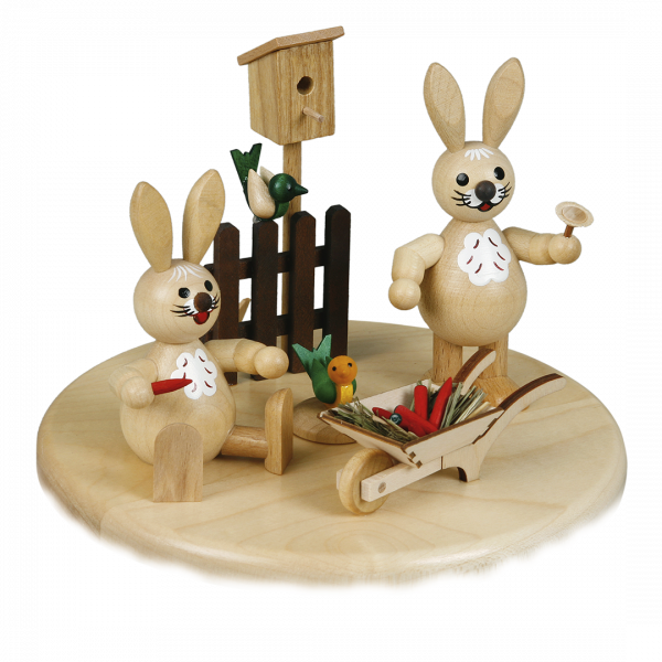 Plate for table candlestick Easter bunny o 15 cm, H 12 cm