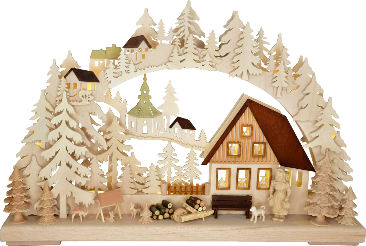 3D-Schwibbogen kl., Feierabendstimmung, Variante 4 3D-Schwibbogen kl., Feierabendstimmung, Variante 4