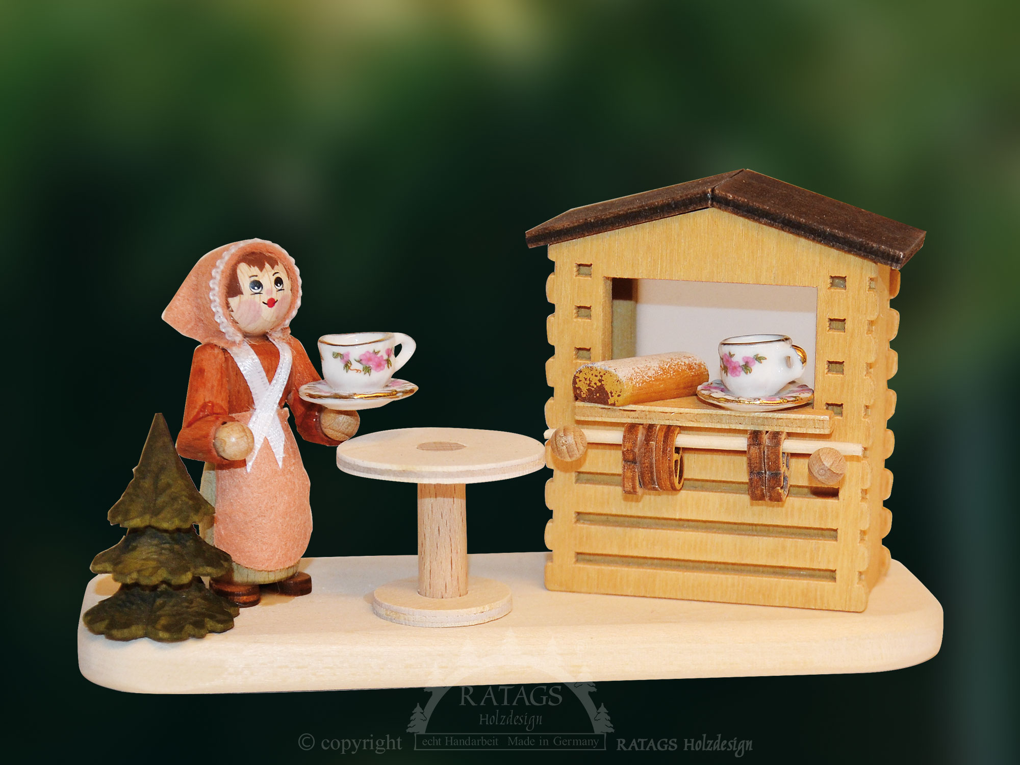 Stollenhütte mit Schokoladenmädchen RATAGS Weihnachtland