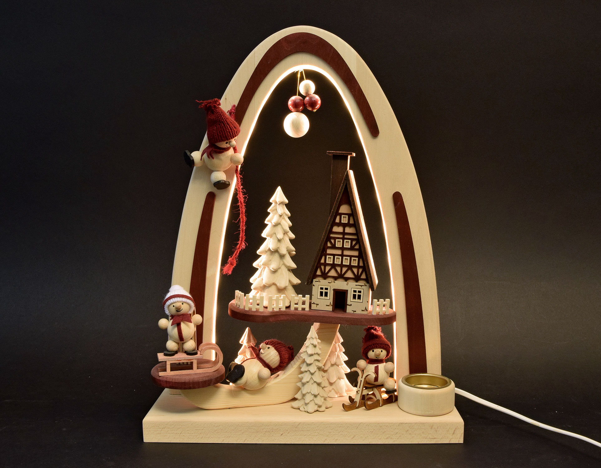 Solid wood arch, Snow-Molli Treff