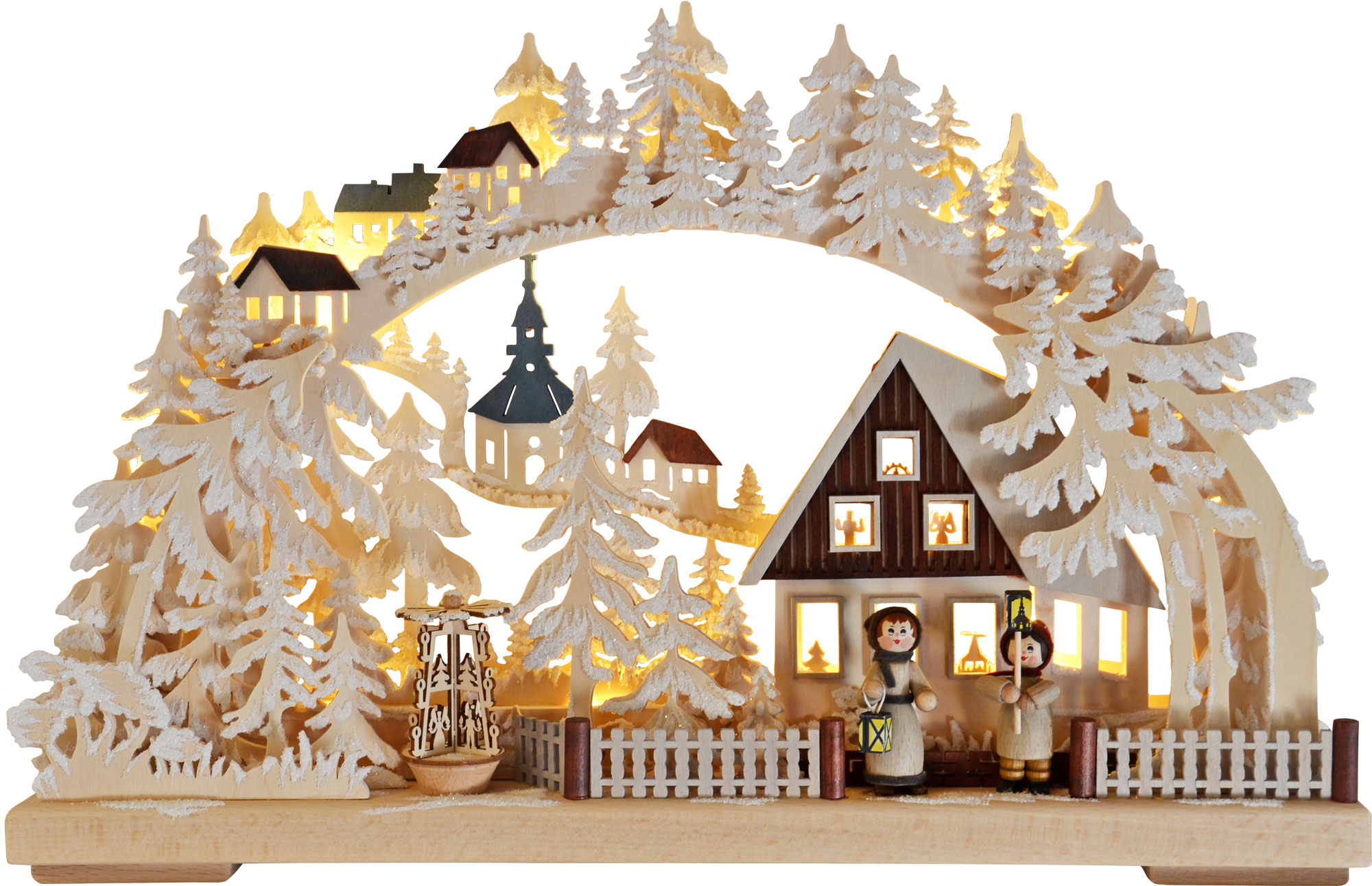 Arc lumineux 3D petit, lumière de lanterne, givre