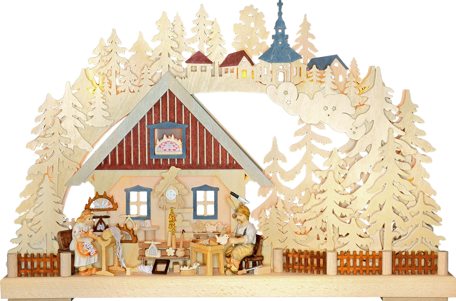 Small 3D Schwibbogen, traditional craftsmanship