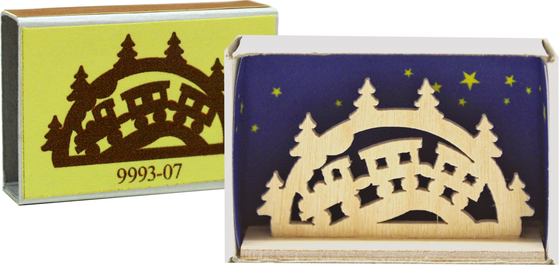 Miniature candle arch matchbox Fernweh