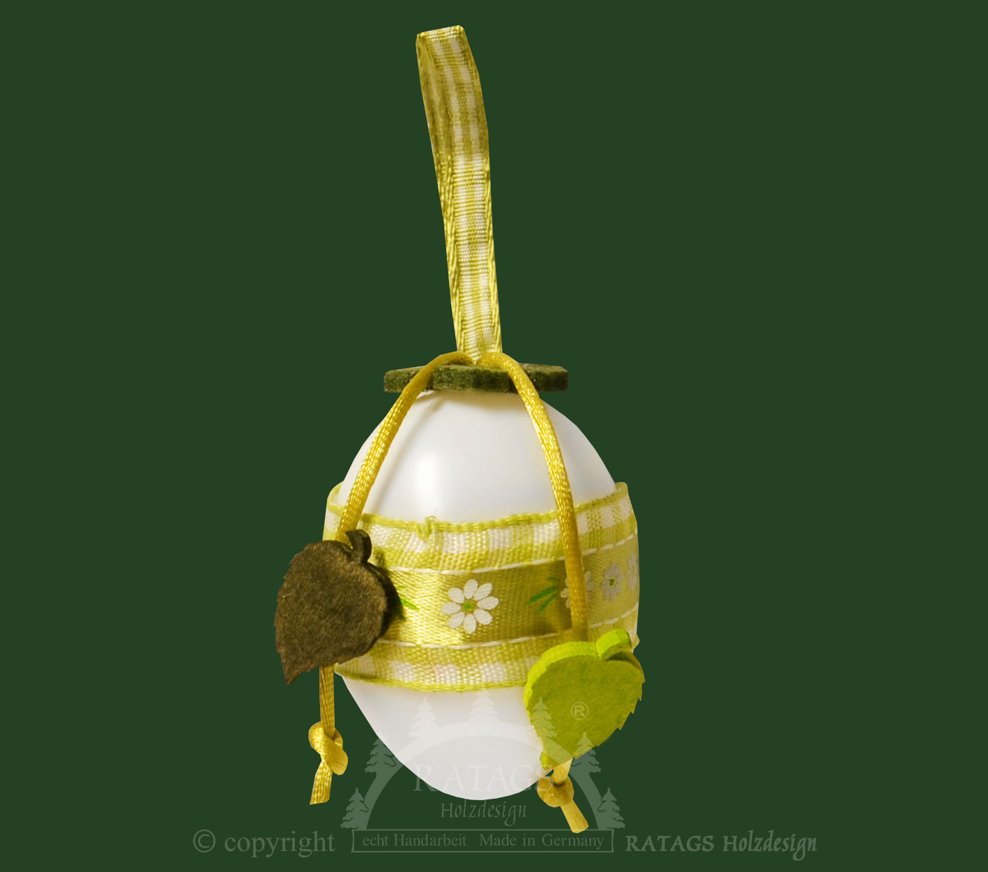 Baumbehang Oster-Deko-Ei aus Kunststoff, mit Zubehör