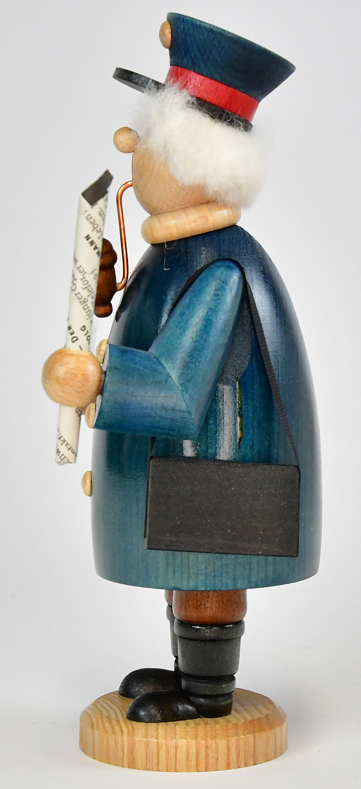 Räuchermann, Postbote, blau