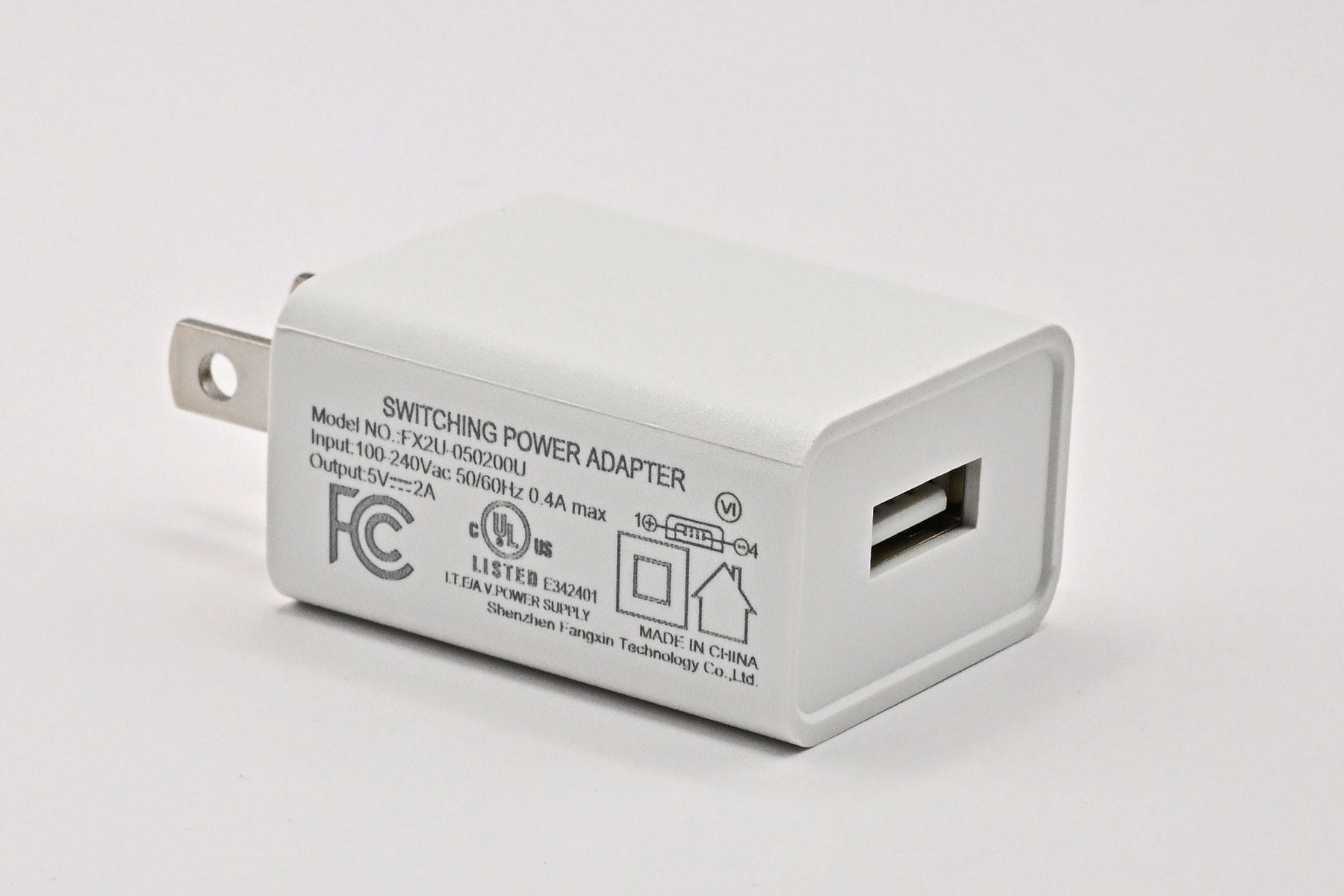 USB-nätadapter, AMI 2A 2A, UL-version