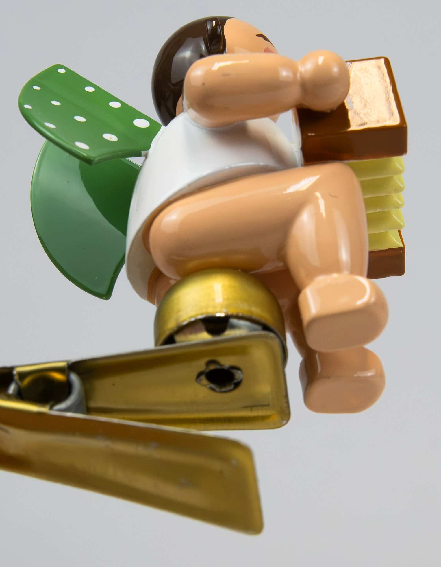 Engel mit Harmonika, auf Klemme, dunkelb