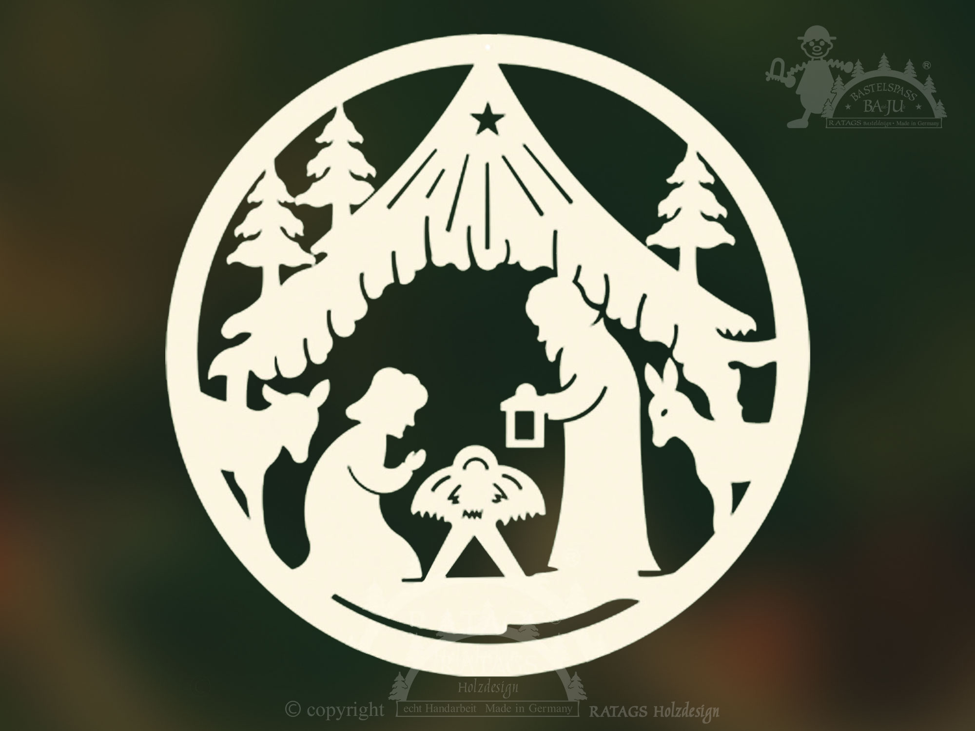 Fensterbild, Heilige Familie Fensterbild, Heilige Familie