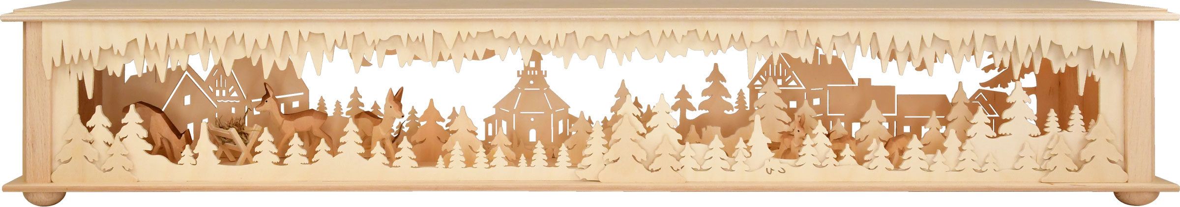 Raumleuchte groß, Wald Seiffen, Rehe