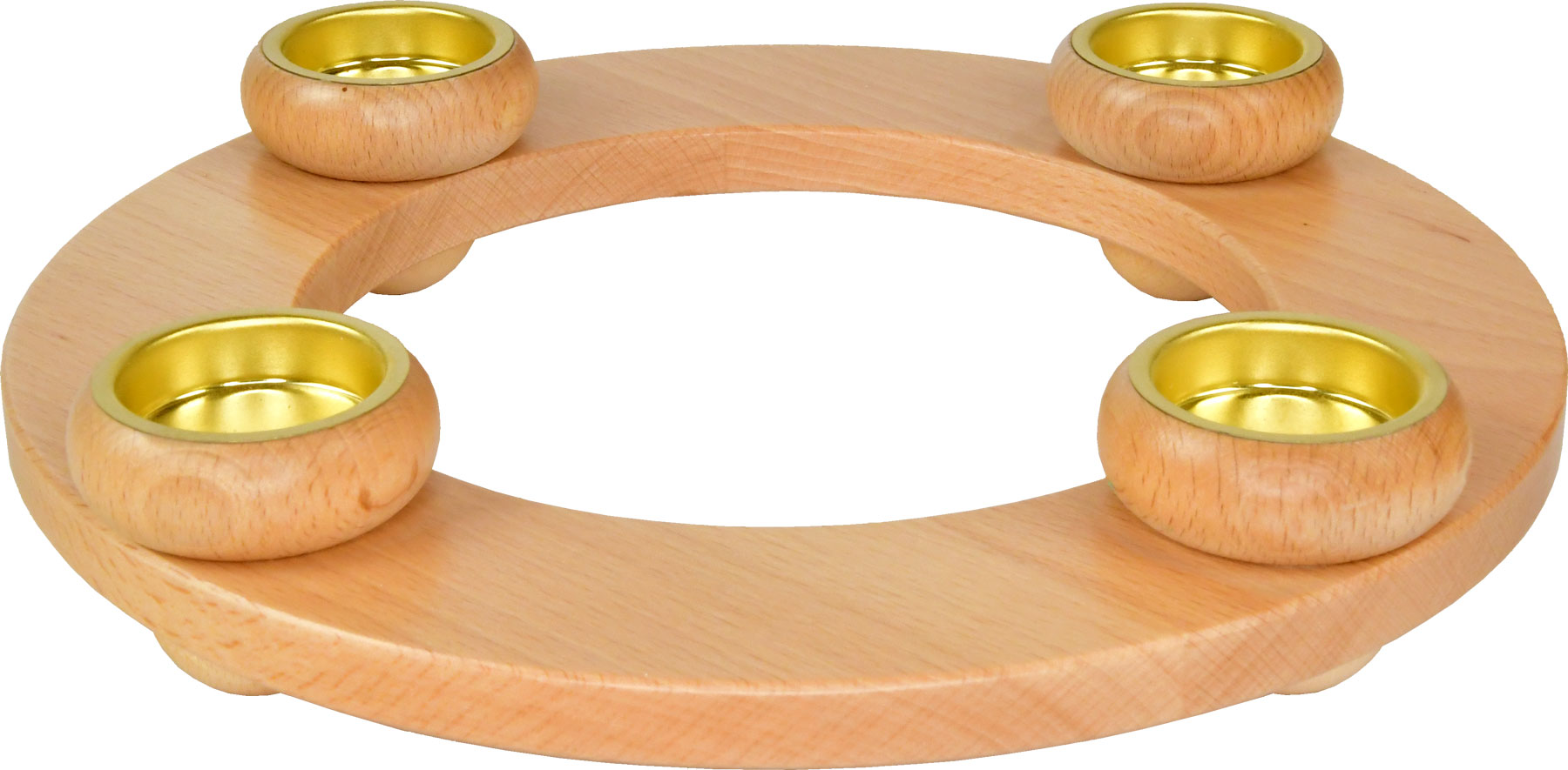Massivholz-Adventsleuchter, natur, 4 Kerzenhalter