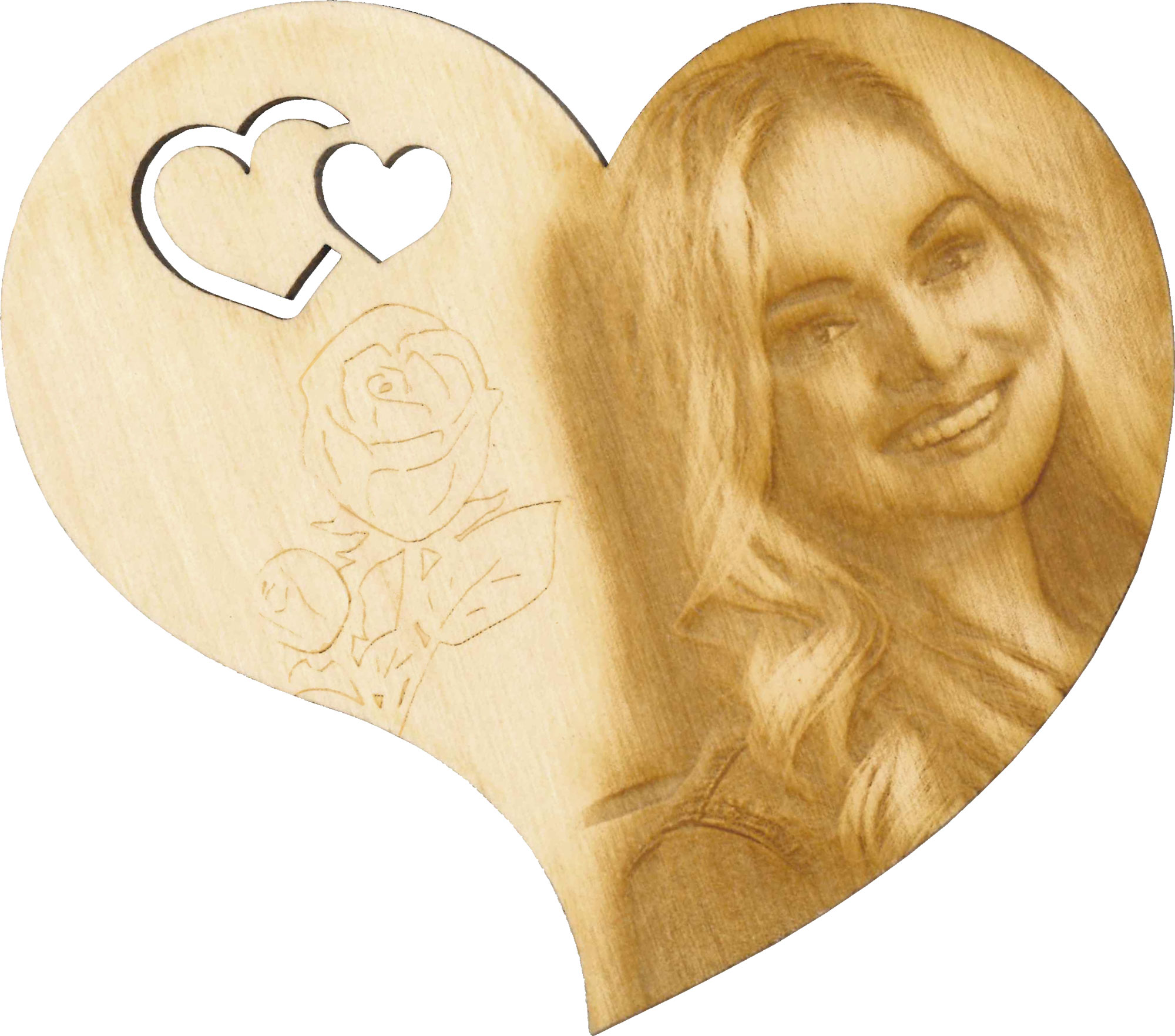 Lampe romantique, LED, ronde, roses, rose La gravure est comprise dans le prix !