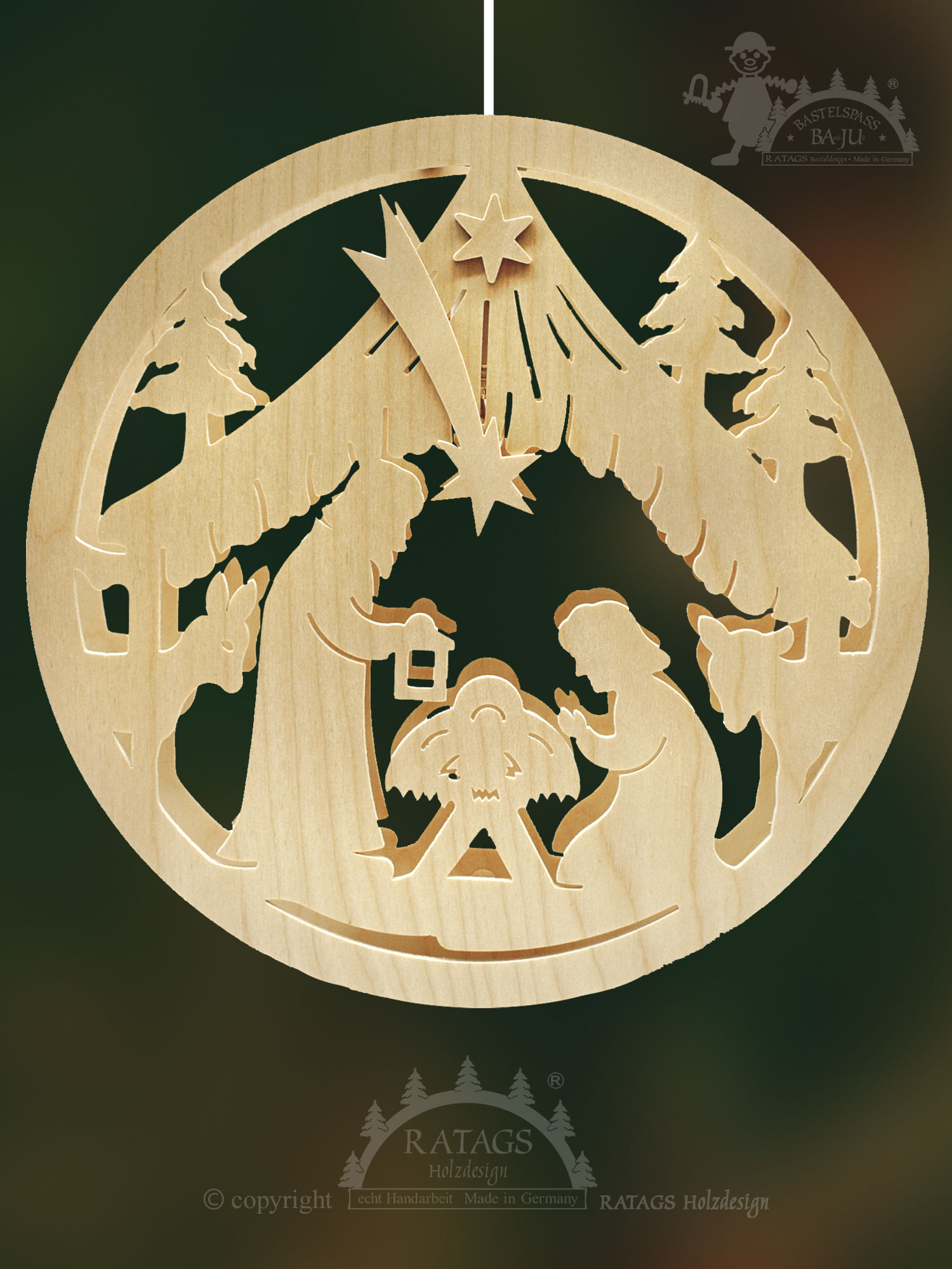 Fensterbild, beleuchtet, zum Basteln, Heilige Familie Fensterbild, beleuchtet, zum Basteln, Heilige Familie