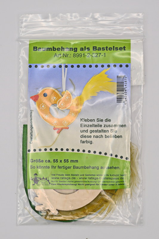 Baumbehang als Bastelset Vögelchen, gelb