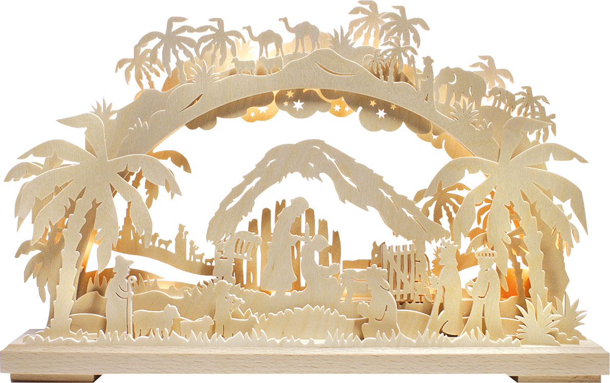 Arco luminoso 3D piccolo, Orient, segato 3D-Light arch sm., The Orient, sawn