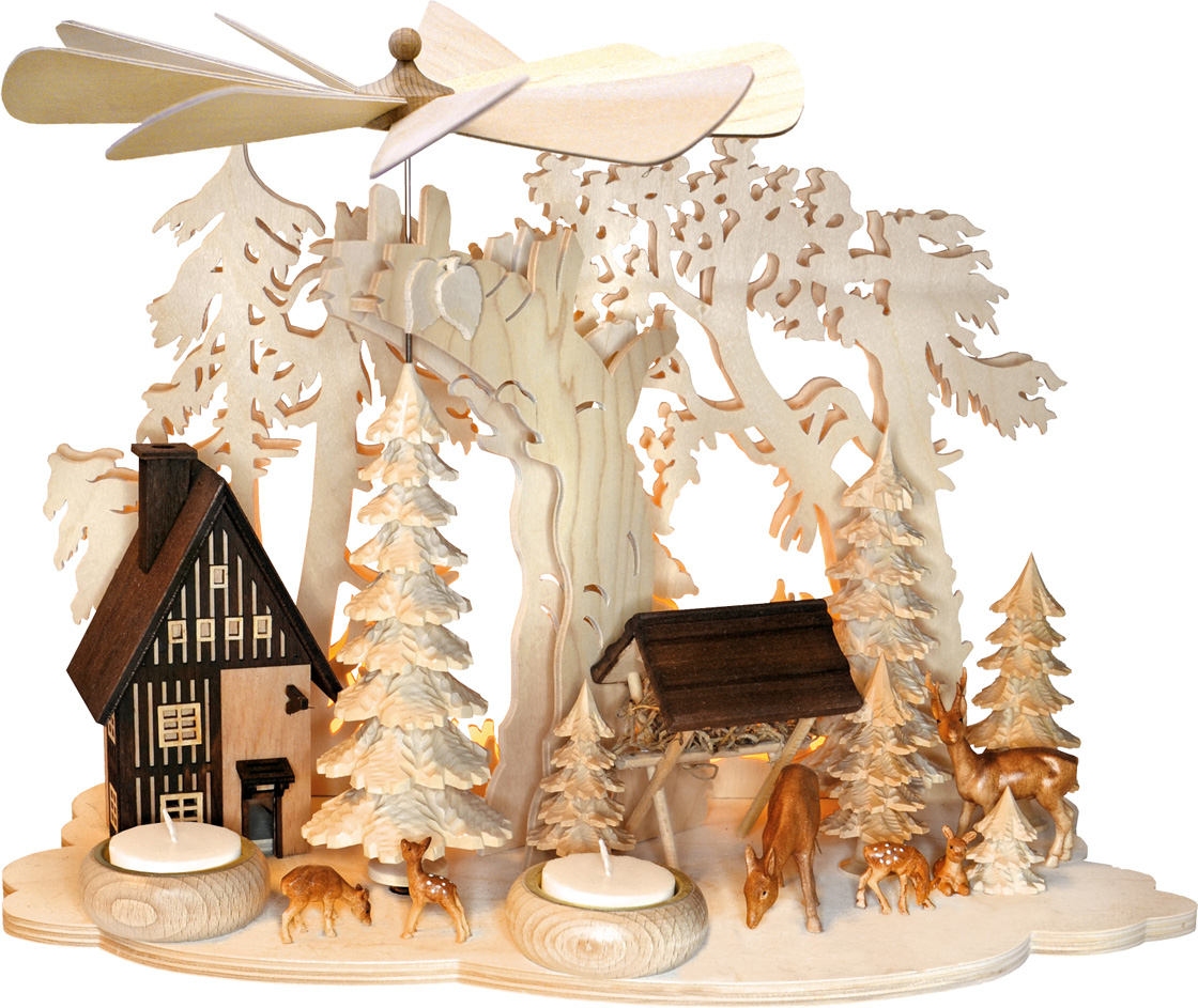 Wall/table pyramid Forest with house