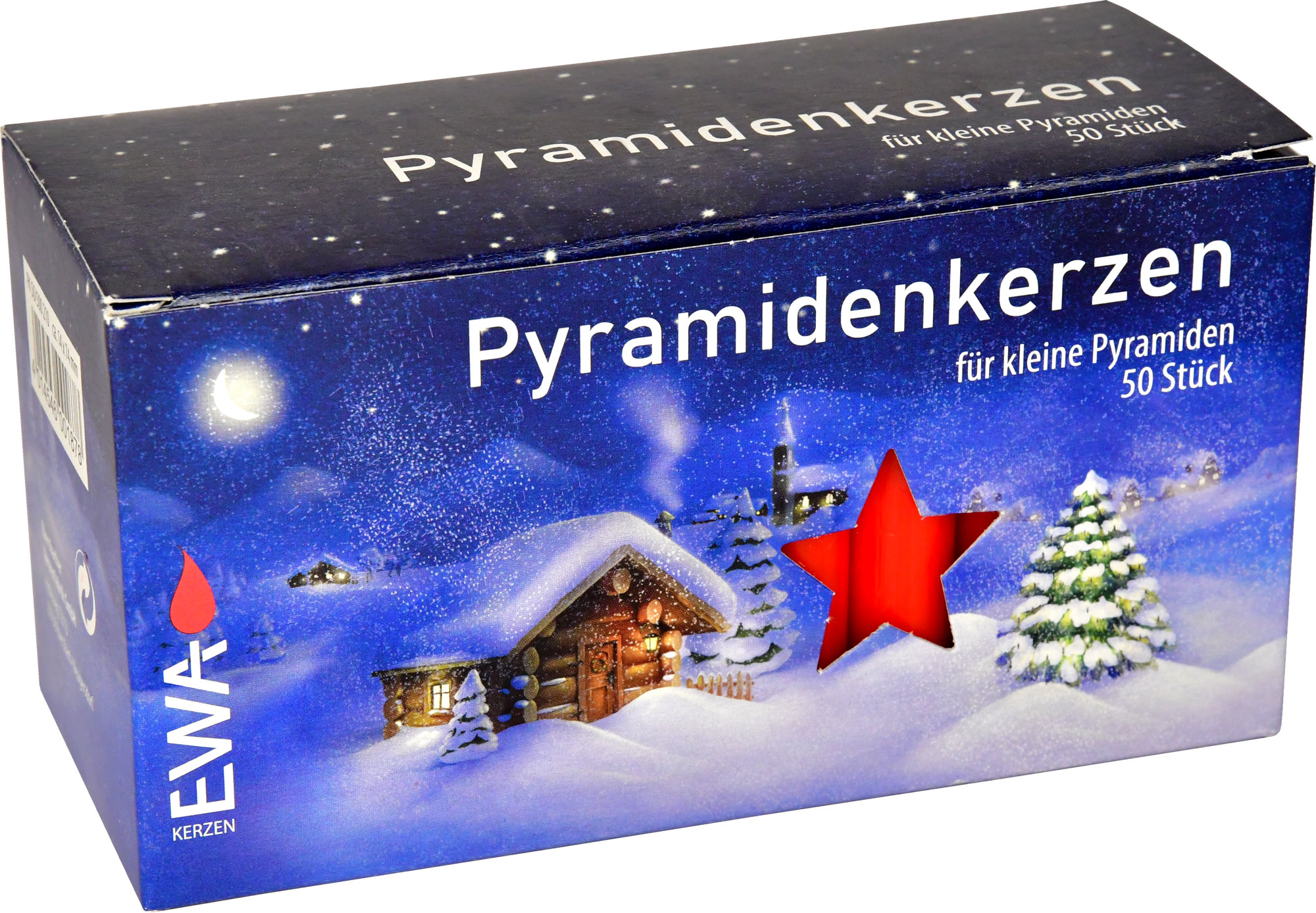 Pyramid candles – red, 50 pieces per pack