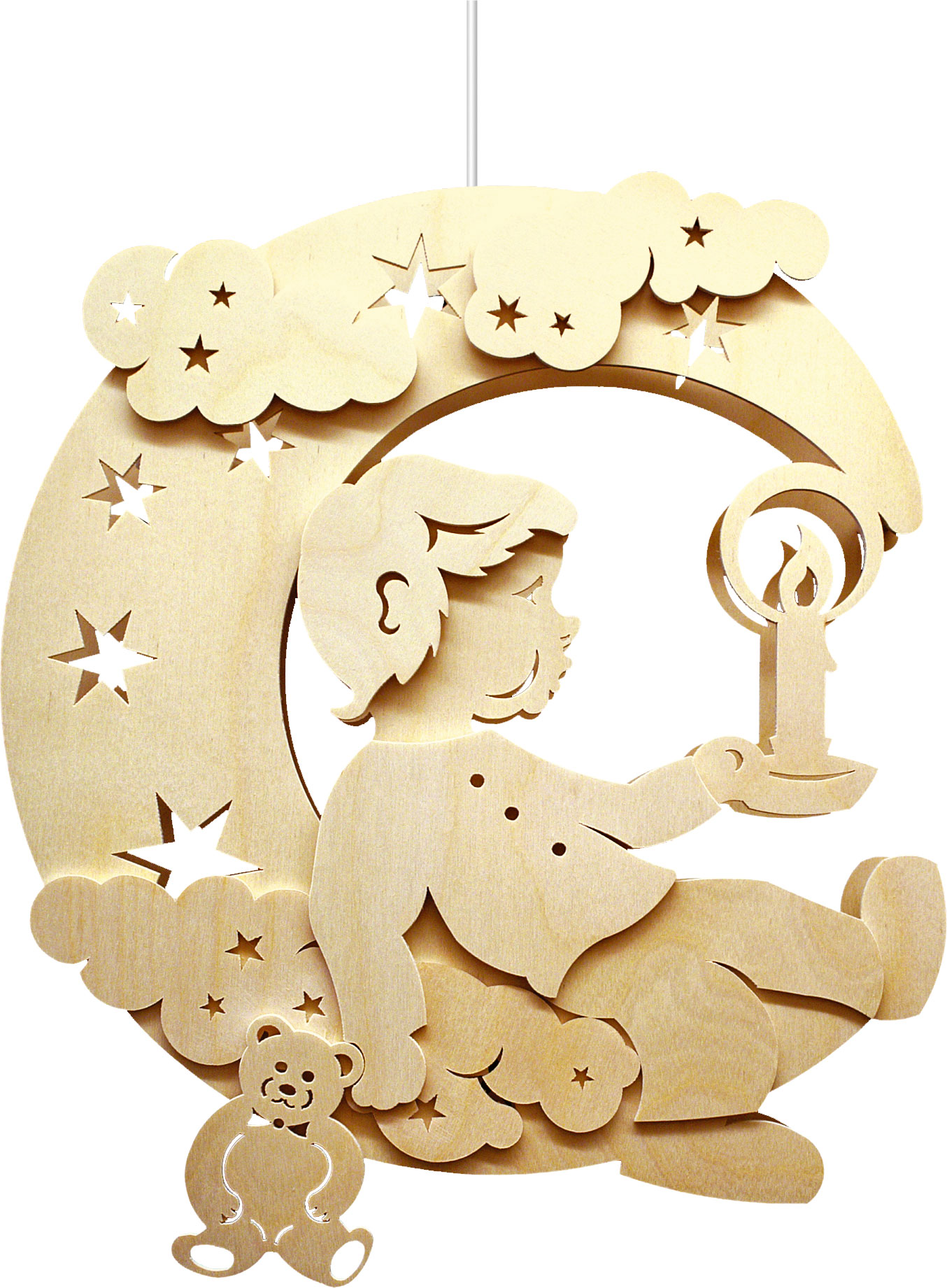 Fensterbild, beleuchtet, Träumerle