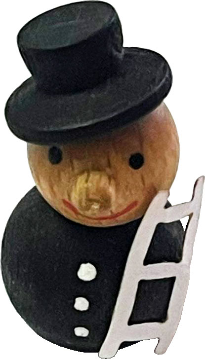 Figur julenissen rød med tre, 3 cm
