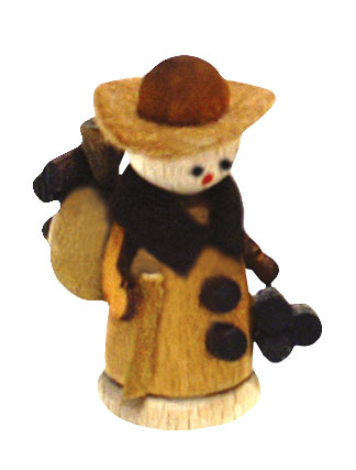 Miniaturfigur; Waldmann mit Rucksack