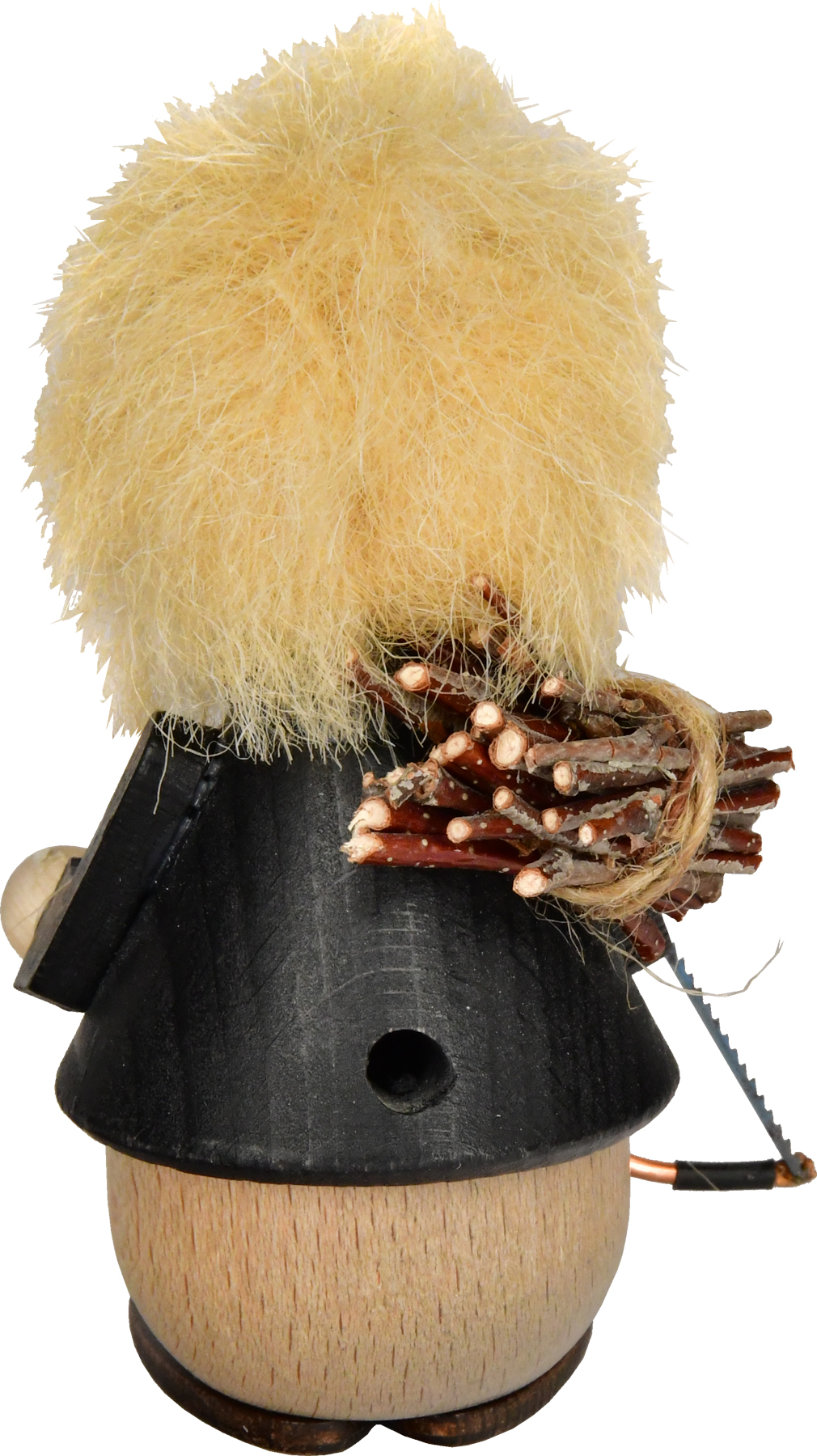 Lühike jalats, puumees, blondid juuksed