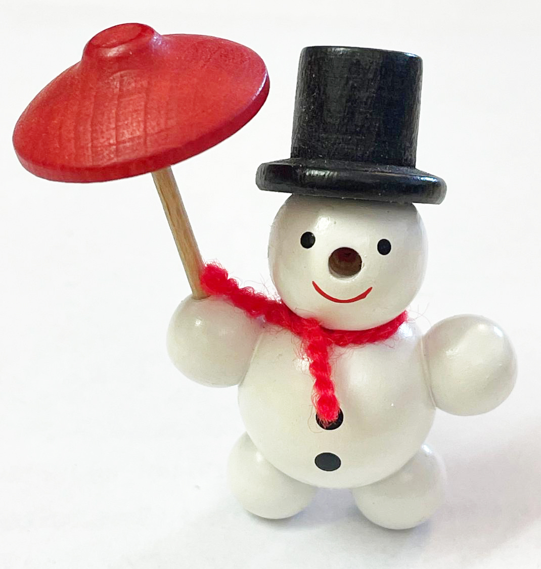 Snowman with umbrella