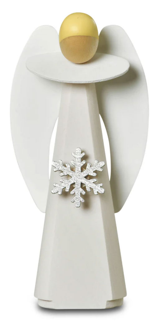 Engel mit Schneekristall