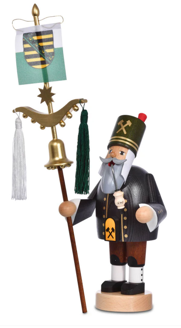 Räuchermann Bergmann mit Schellenbaum