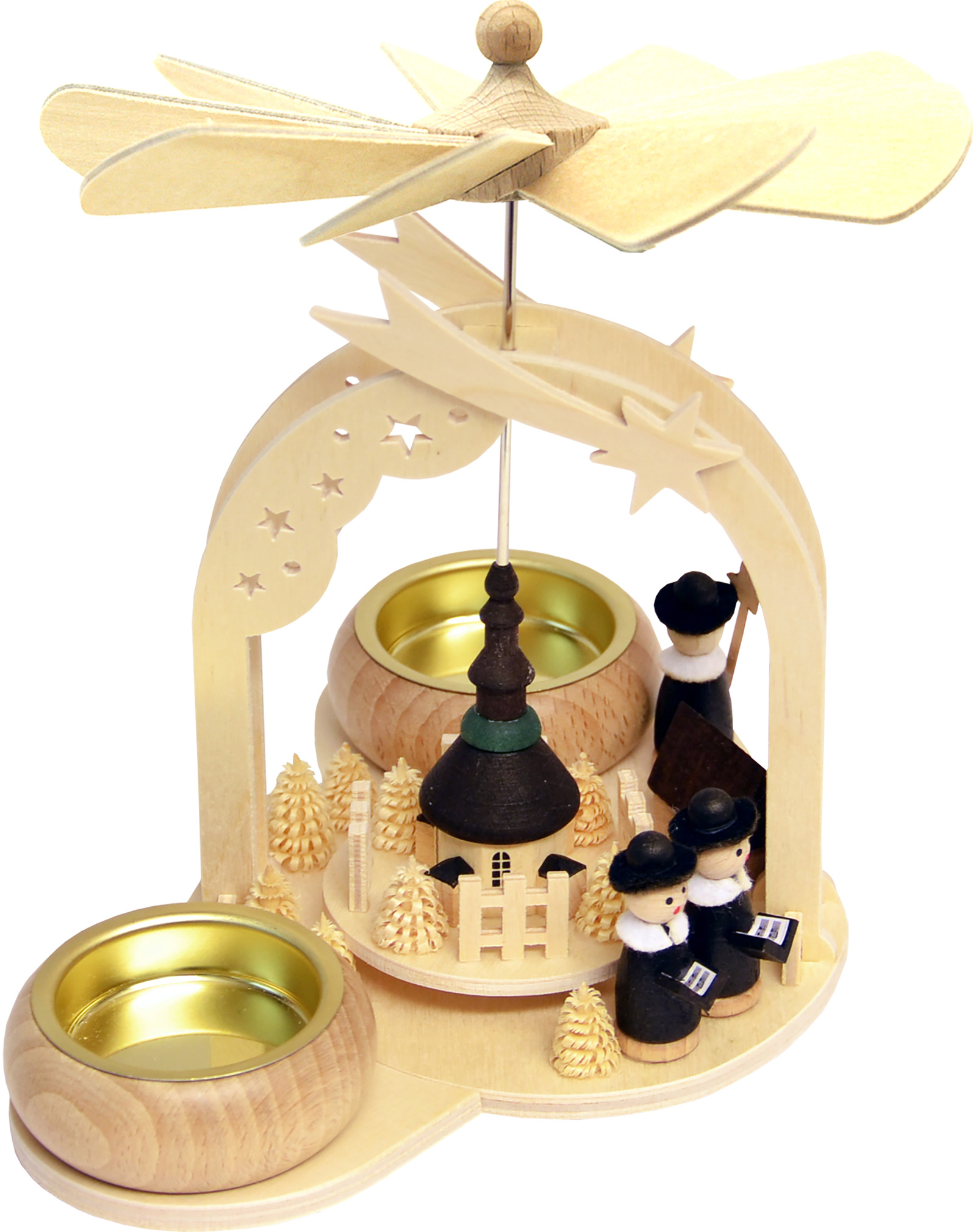 Mini pyramid, carol singers, tea light