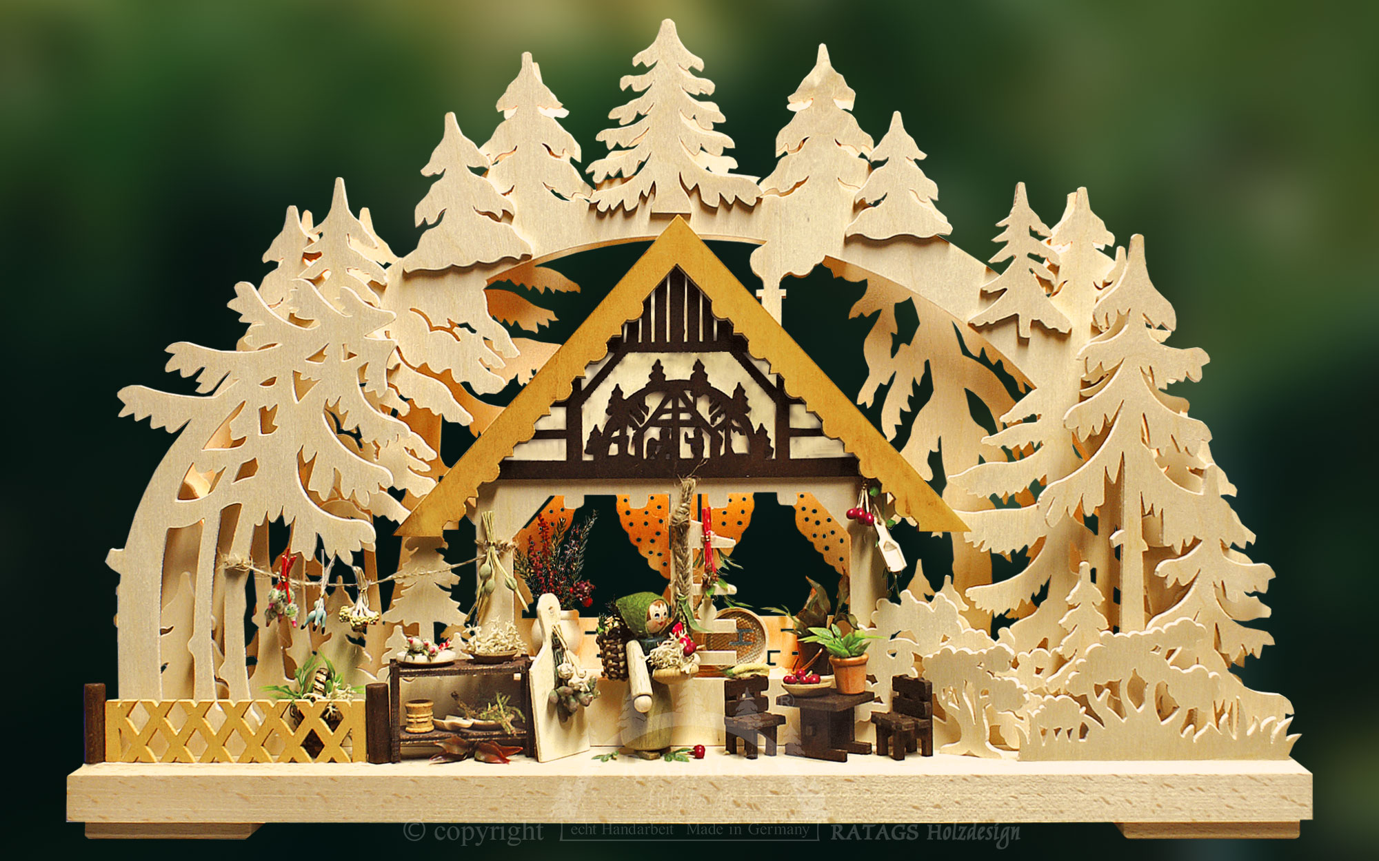 3D-Schwibbogen klein, Kräuterstübchen 3D-Schwibbogen klein, Kräuterstübchen