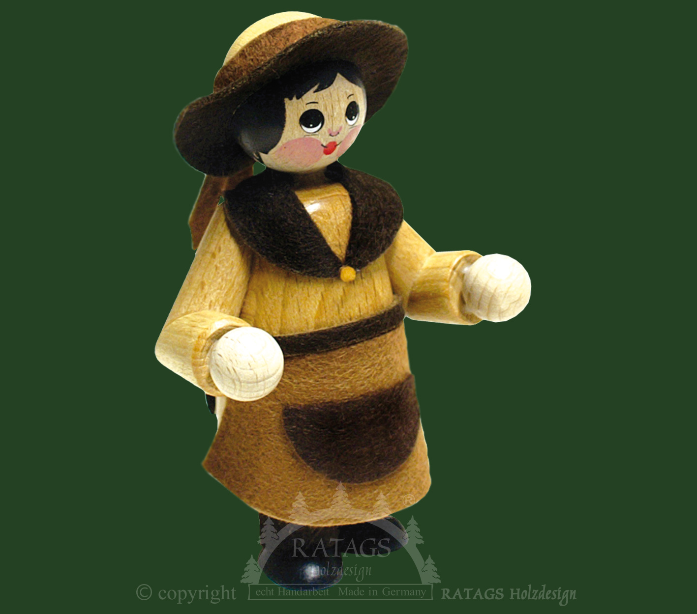 Large figure, girl with hat