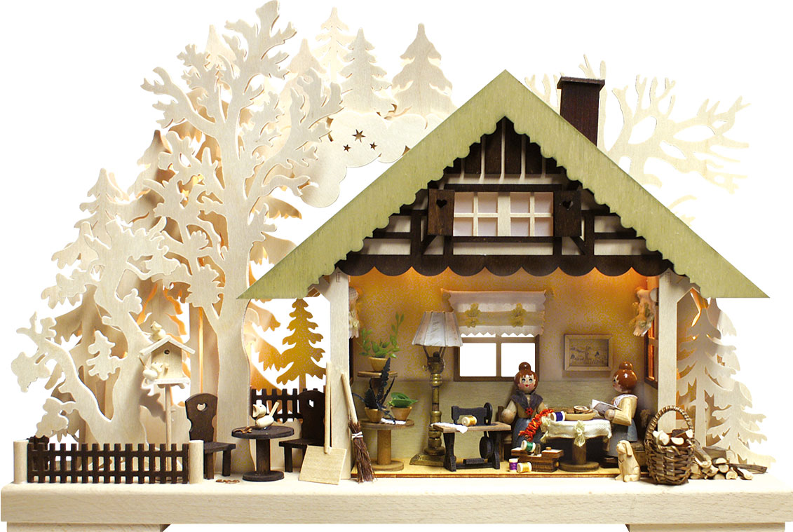 Small 3D Schwibbogen, sewing room