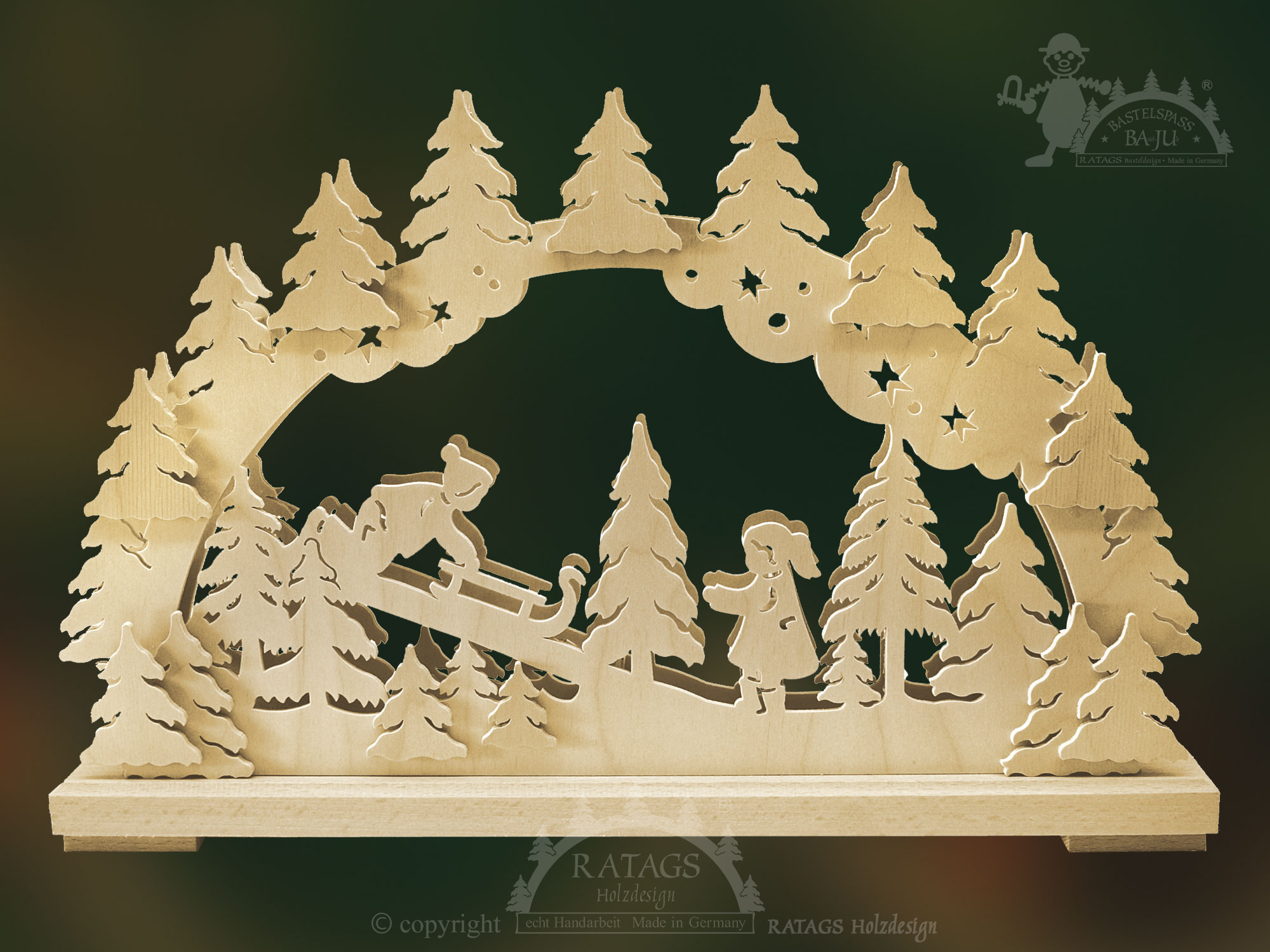 Crafting candle arch, small, toboggan