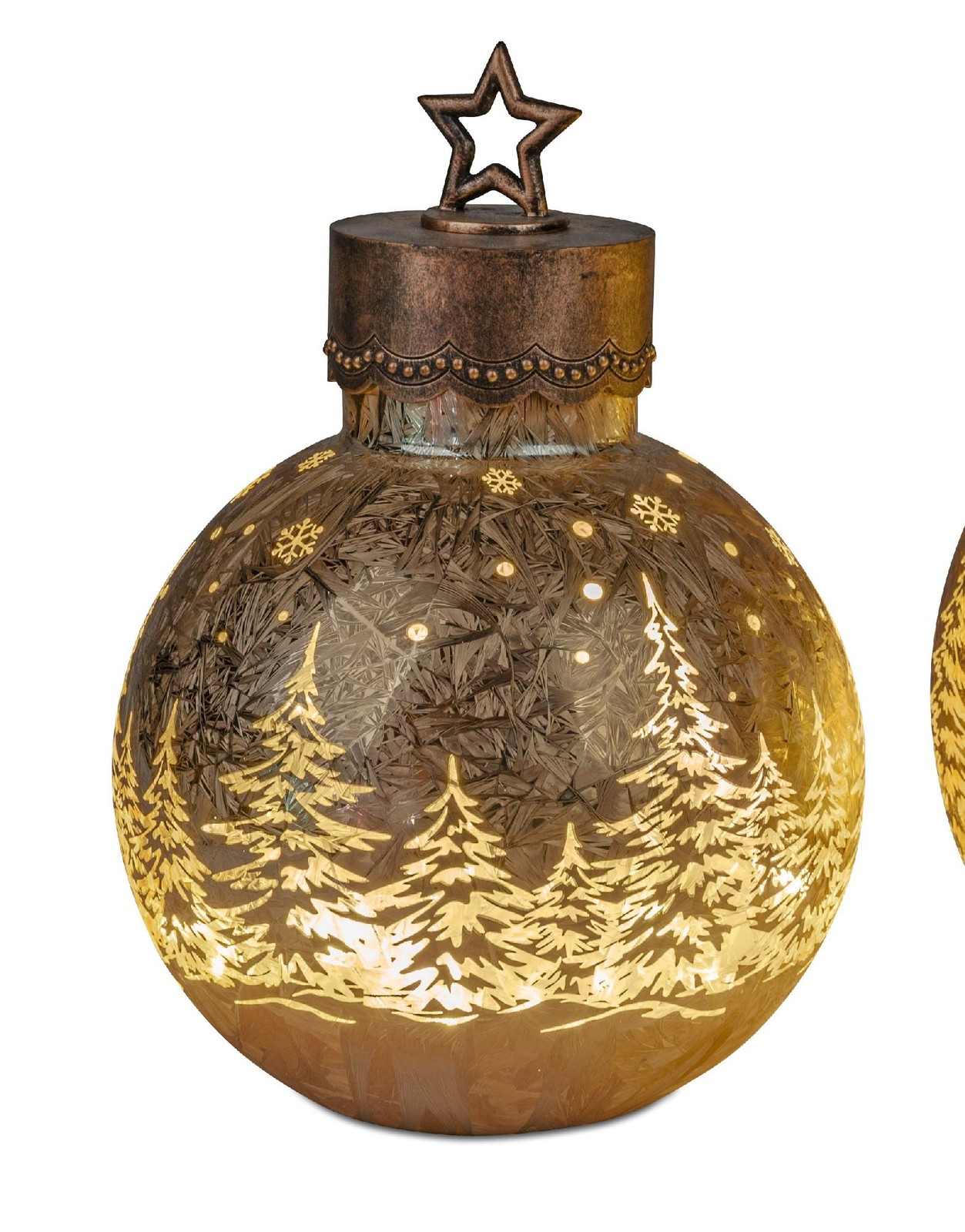 Deko-Kugel 30cm Frosty-Gold
