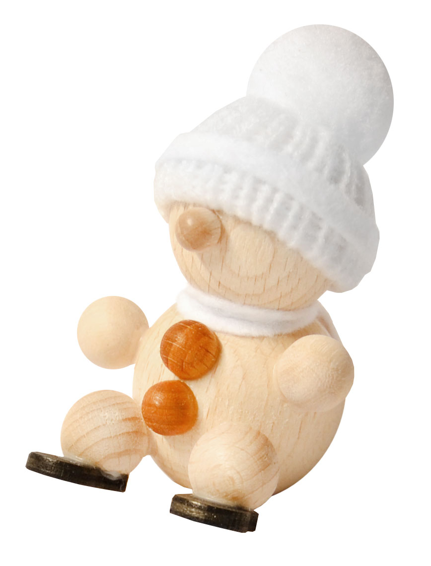 Bonhomme de neige assis 7 cm