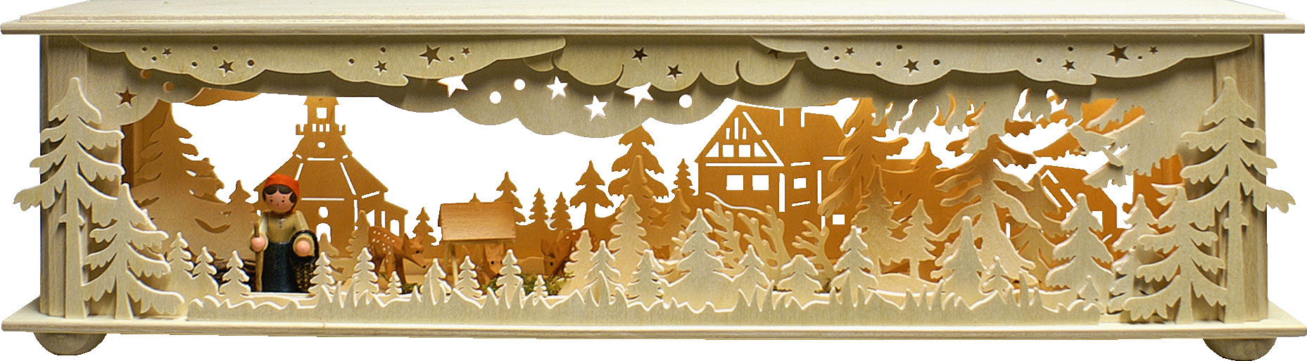 Small room light, village of Seiffen, forest woman