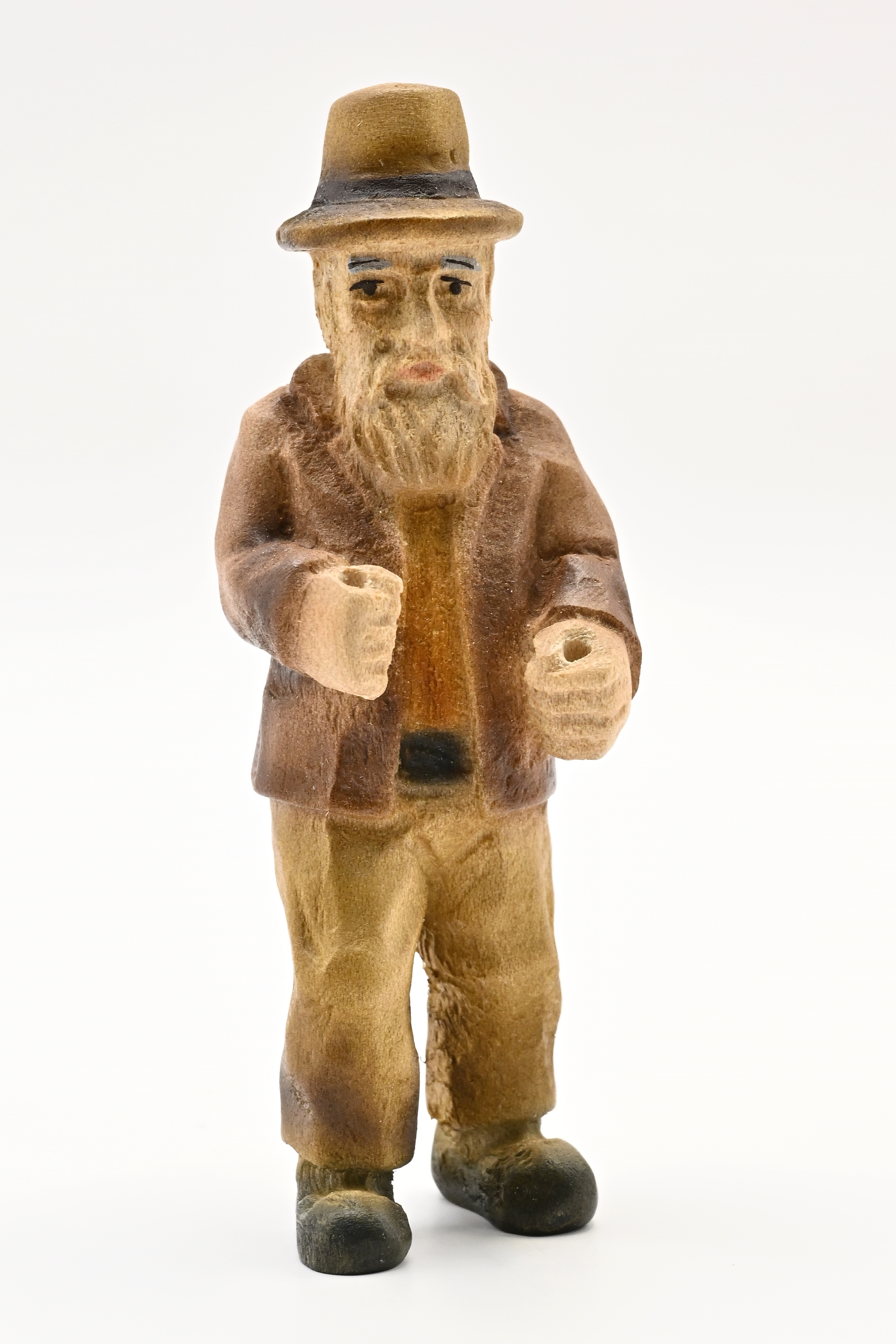 Mann mit Hut, stehend, coloriert 90 mm