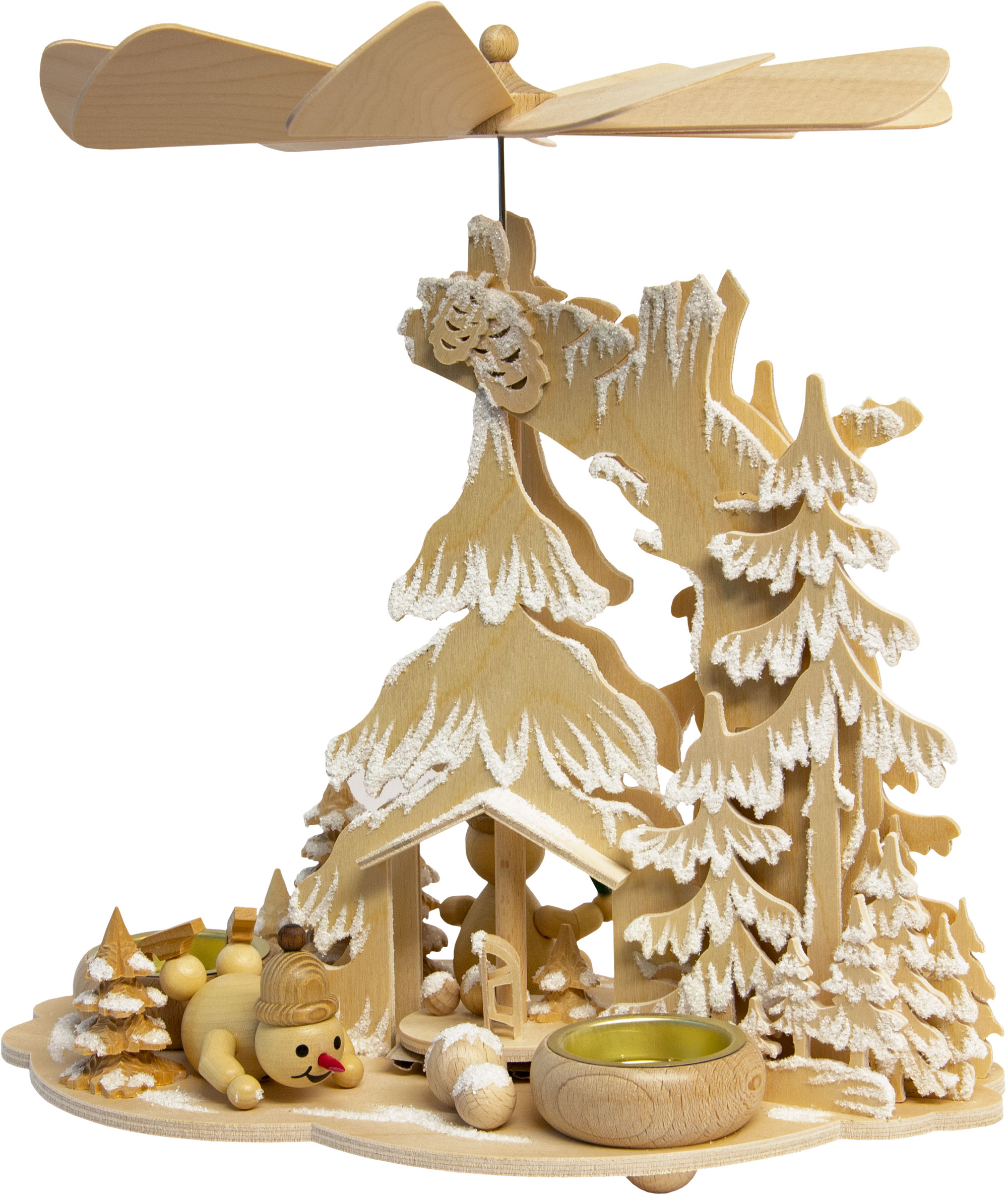 Tannenpyramide, Schneemänner, Raureif