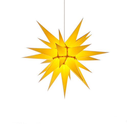 Herrnhut star i6, yellow paper, 60 cm