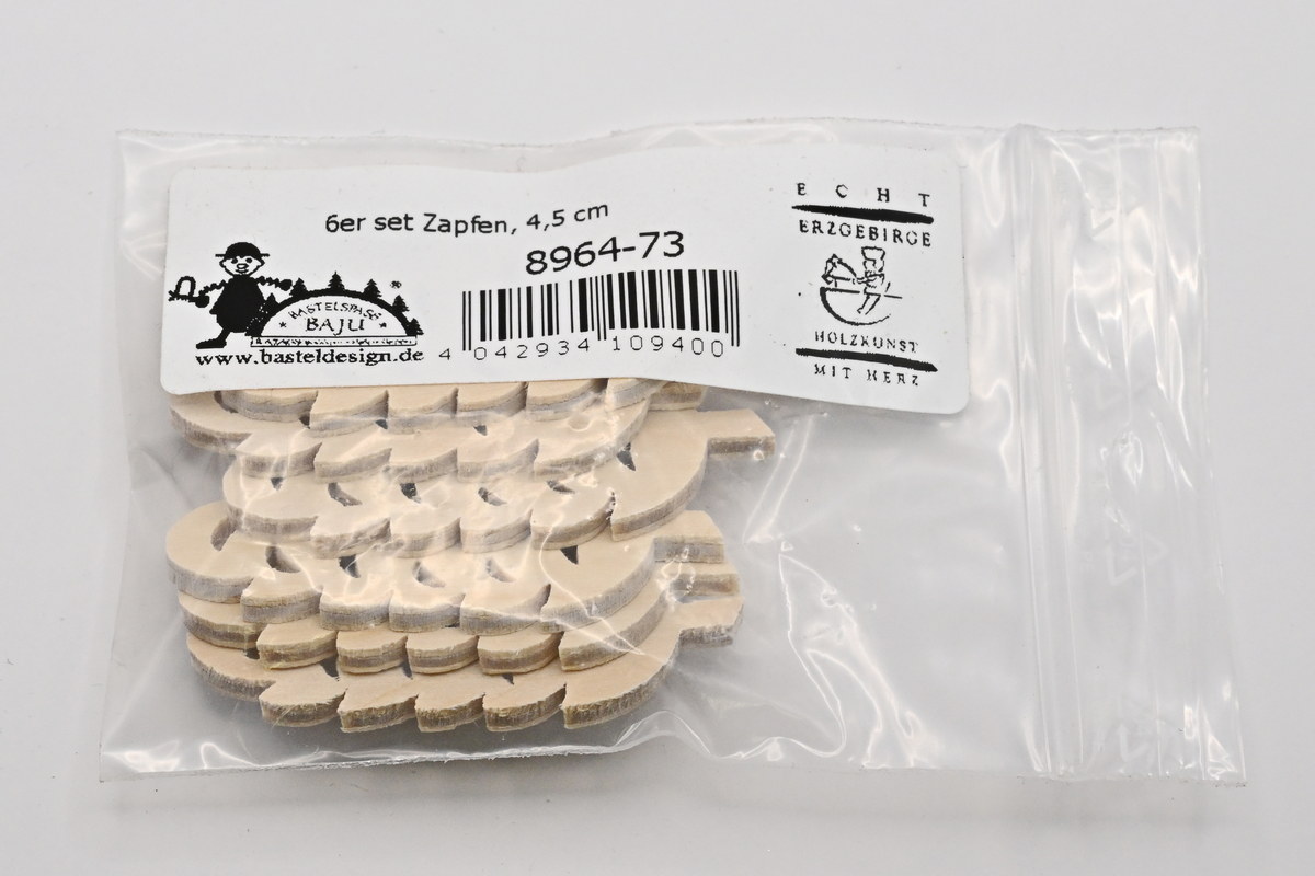 6er set Zapfen, 4,5 cm 6er set Zapfen, 4,5 cm