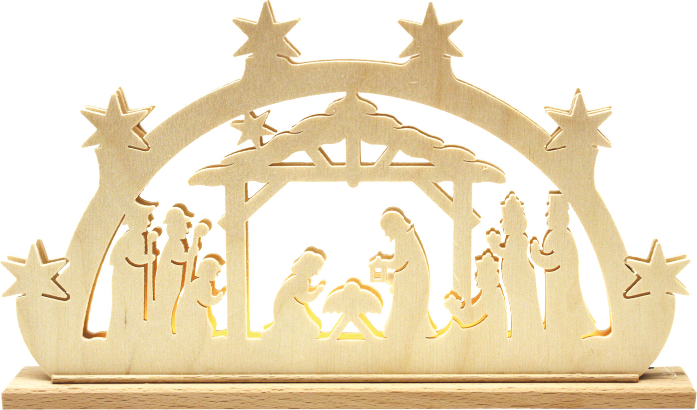 LED candle arch for crafting Nativity scene