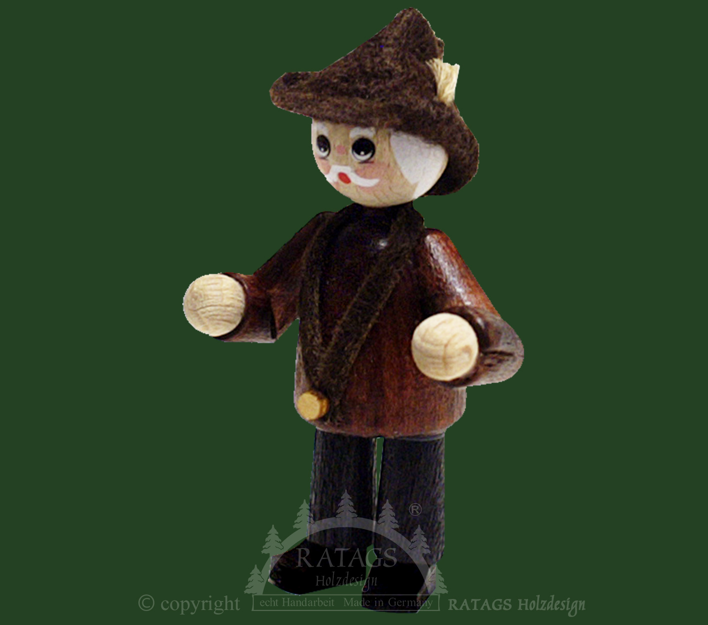 Figurka, pan w filcowym kapeluszu