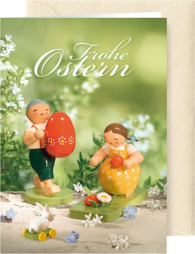Grußkarte Ostern mit Briefumschlag